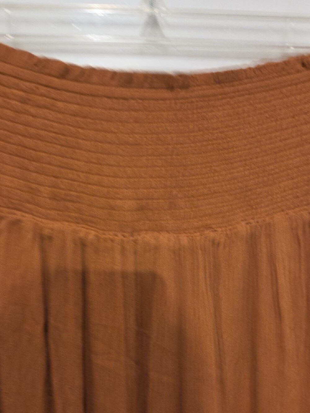 Free People Rust-Brown High-Low Tiered Boho Skirt - Picture 4 of 5